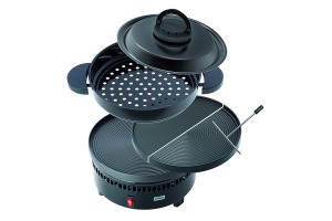 Chestnut roaster with crêpe- and grill plate