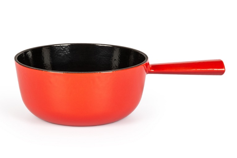Caquelon à fondue Classic, rouge/noir