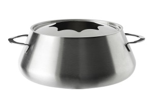 Fonduetopf Atlantis, Edelstahl geschliffen