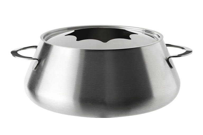 Fonduetopf Atlantis, Edelstahl geschliffen