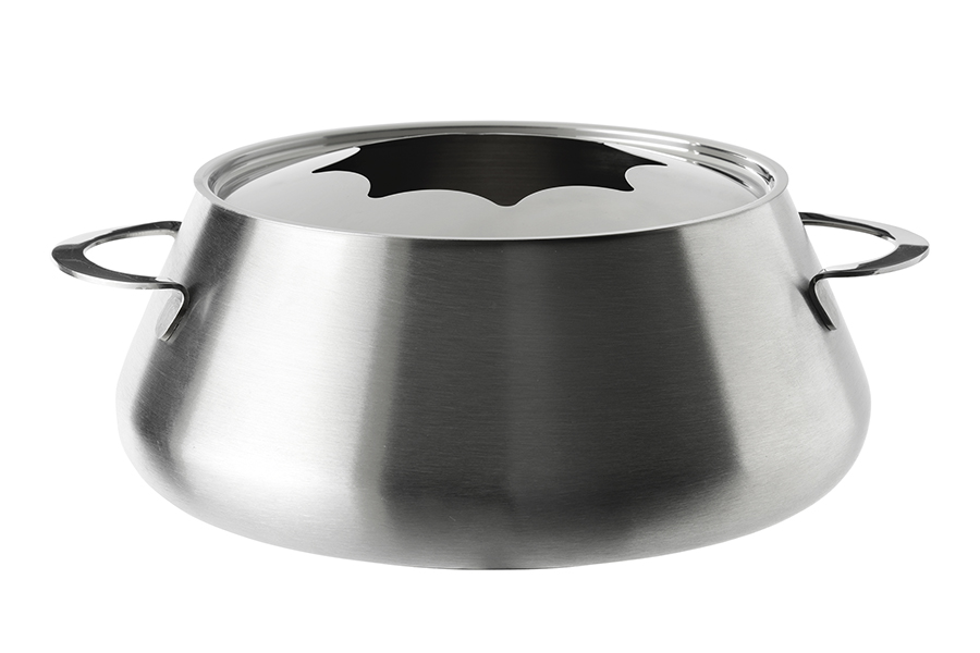 Fonduetopf Atlantis, Edelstahl geschliffen