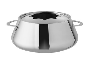 Fonduetopf Atlantis, Edelstahl geschliffen