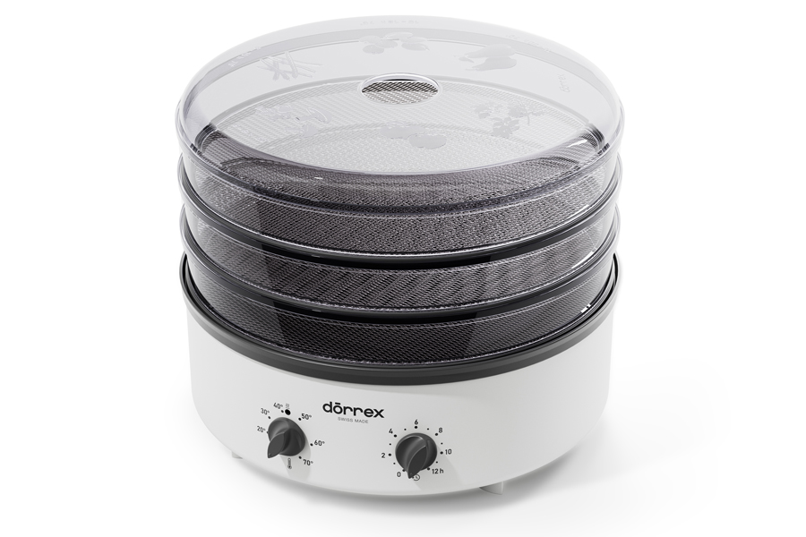 dörrex with timer, steel mesh trays
