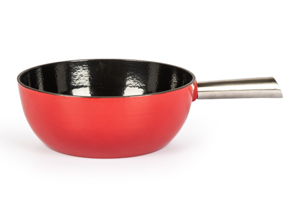 Käsefonduecaquelon Elégance, rot/schwarz