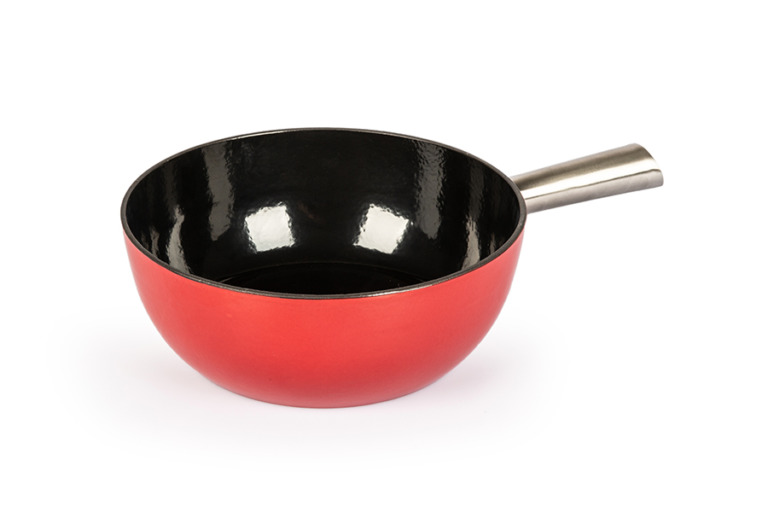 Käsefonduecaquelon Elégance, rot/schwarz