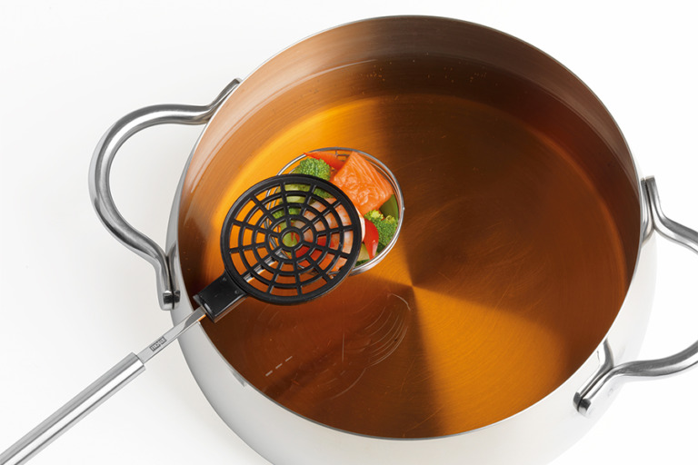 Fonduesieb mit Deckel