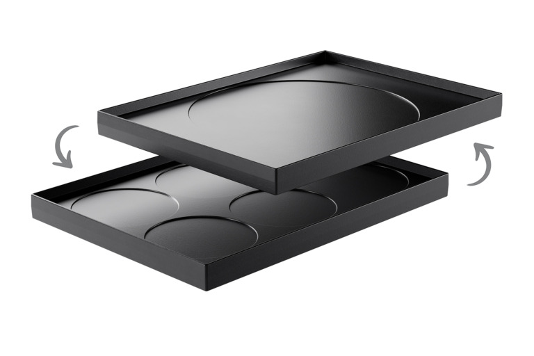 Reversible crêpe plate for PizzaGrill 6